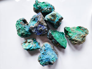 Azurite Raw with Malachite & Chrysocolla || Peru