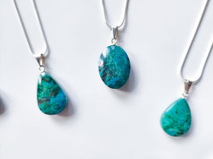 Chrysocolla Sterling Necklace || Peru