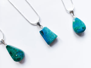 Chrysocolla Sterling Necklace || Peru