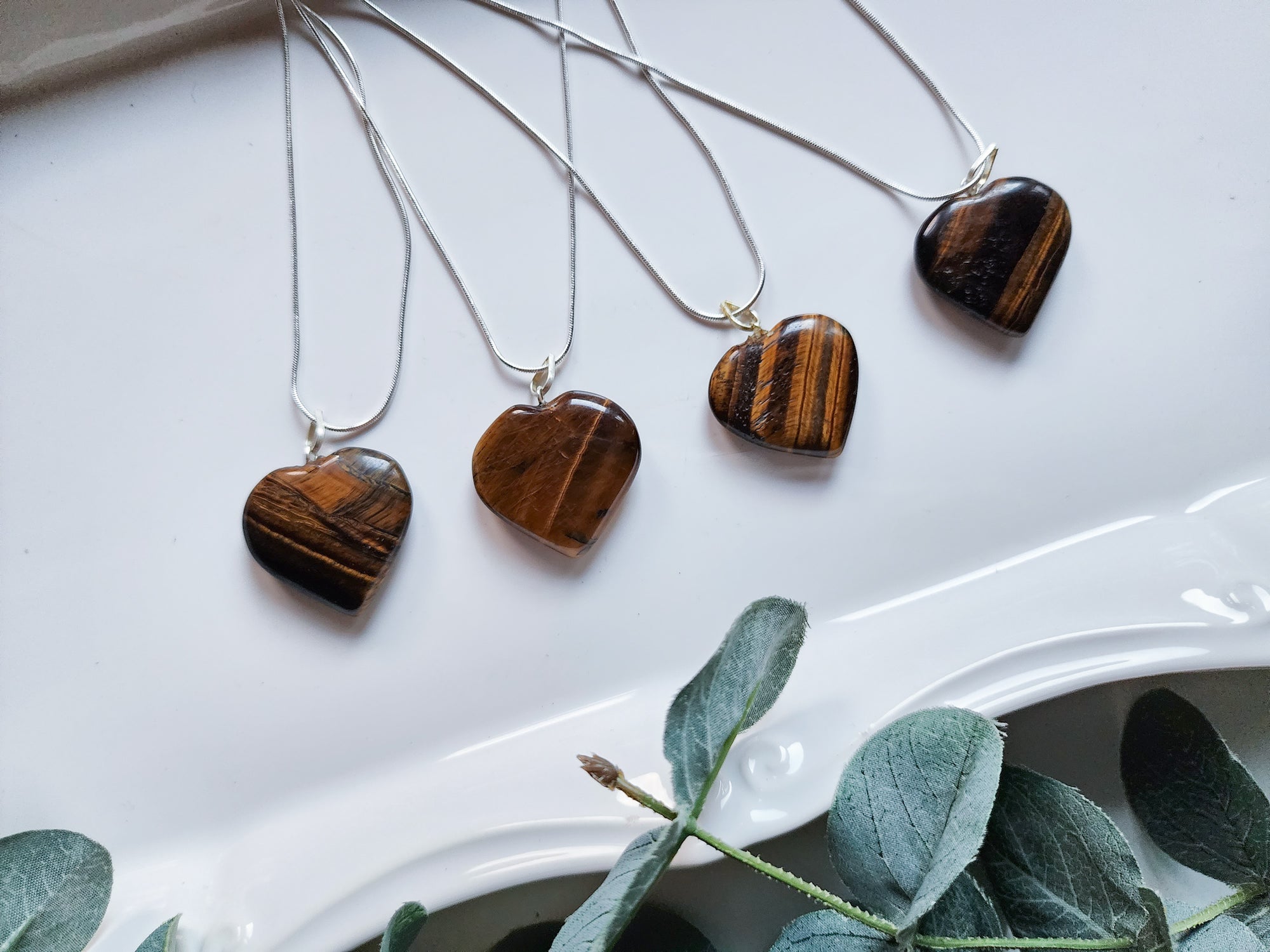 Tiger Eye Heart Necklace