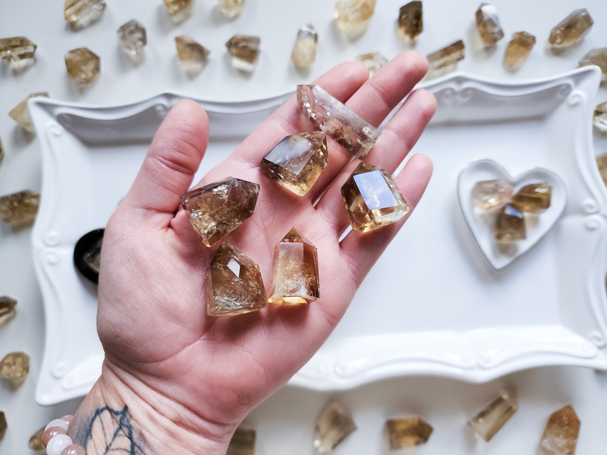 Natural Citrine Points || Brazil