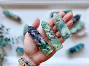 Snowflake Fluorite Point