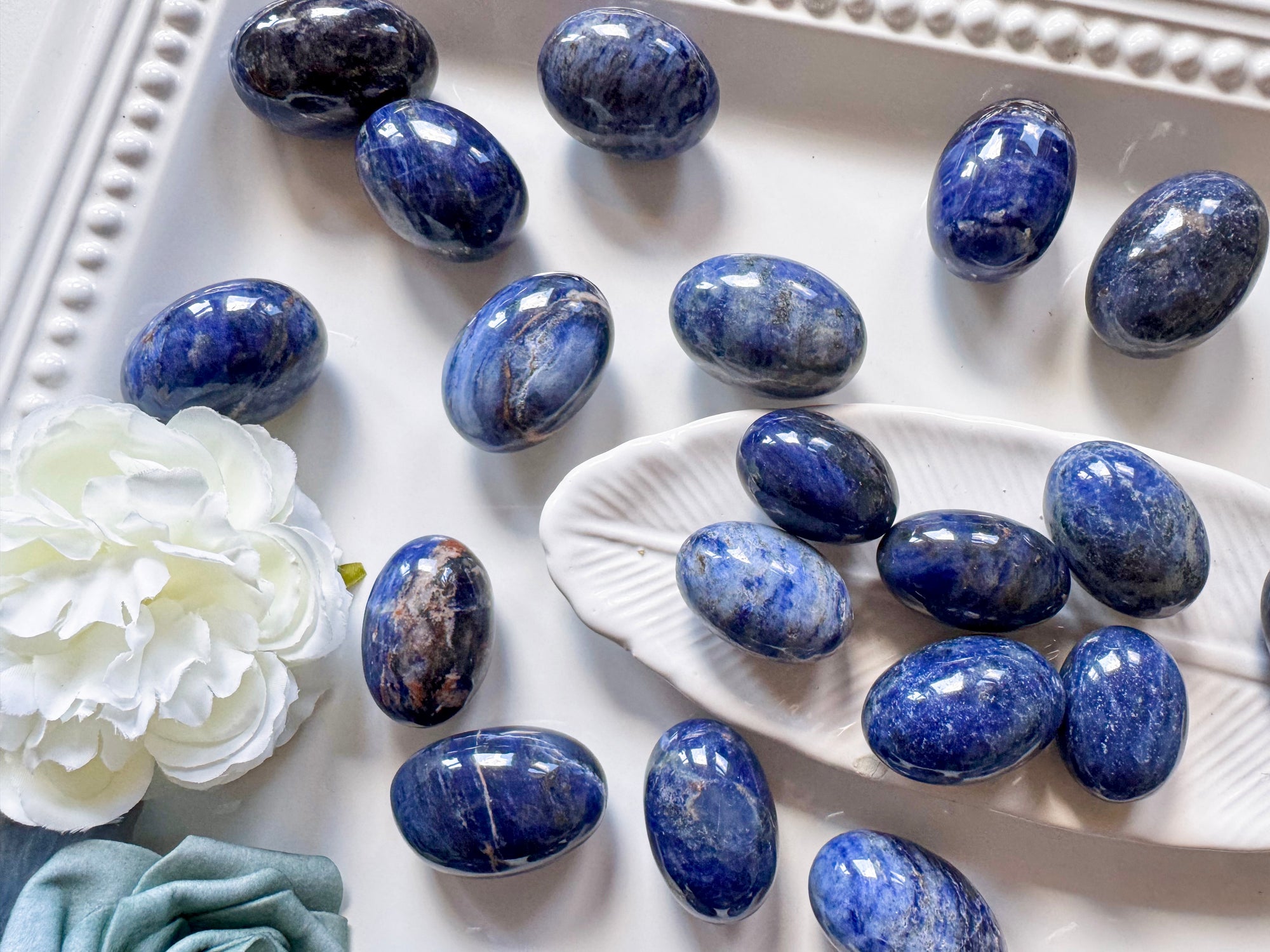 Sodalite Large Round Tumbled Stones