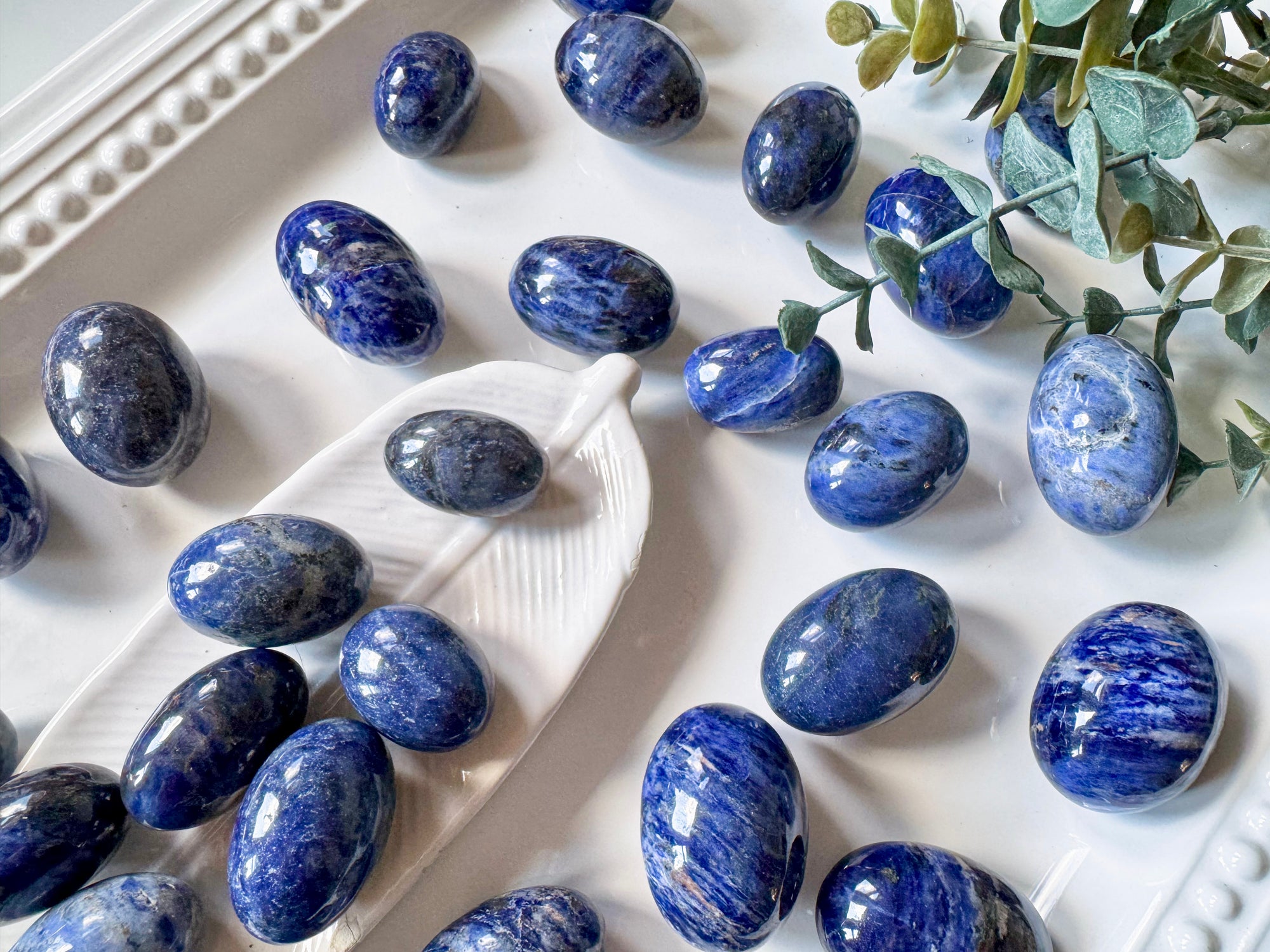 Sodalite Large Round Tumbled Stones