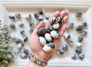 Tiger Calcite Round Tumbled Stone