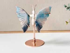 Trolleite Butterfly Wings in Metal Stand