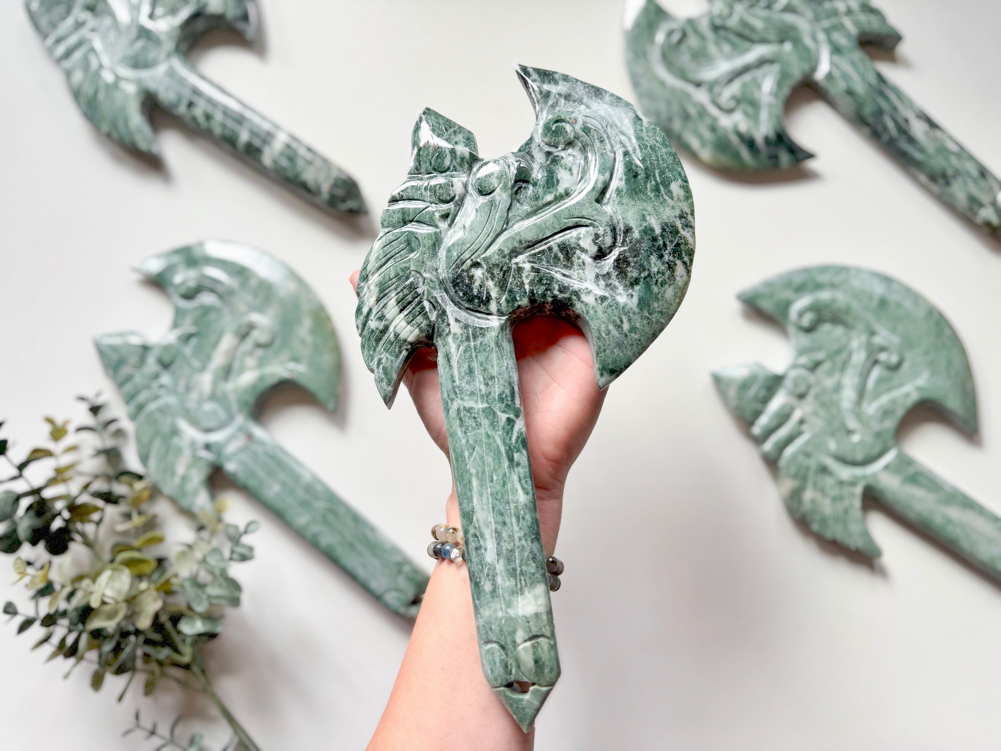 Xiuyan Jade Axe Carving