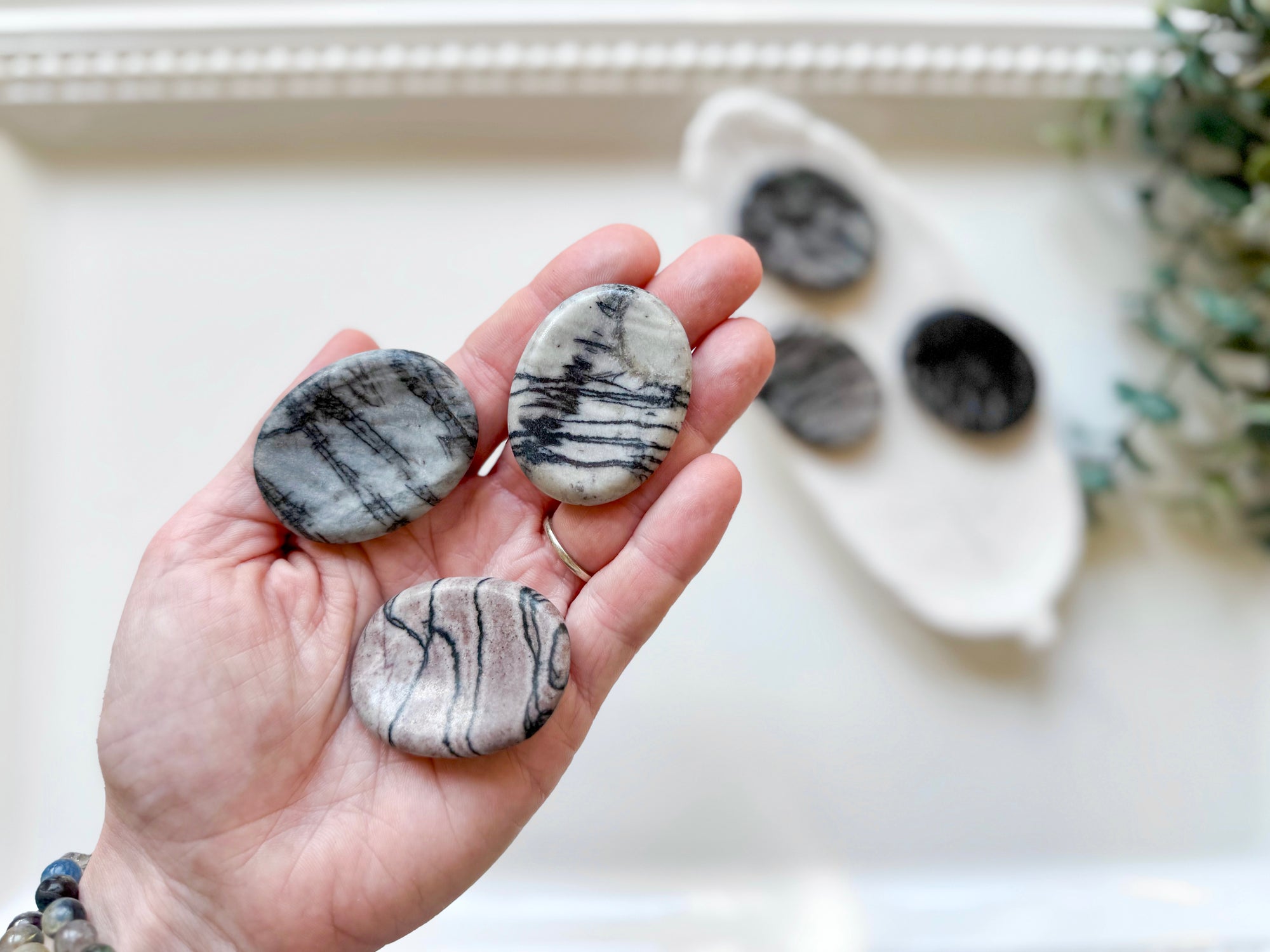 Zebra Jasper Worry Stone