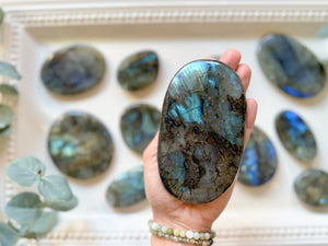 Labradorite Flat Palm Stone