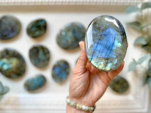 Labradorite Flat Palm Stone