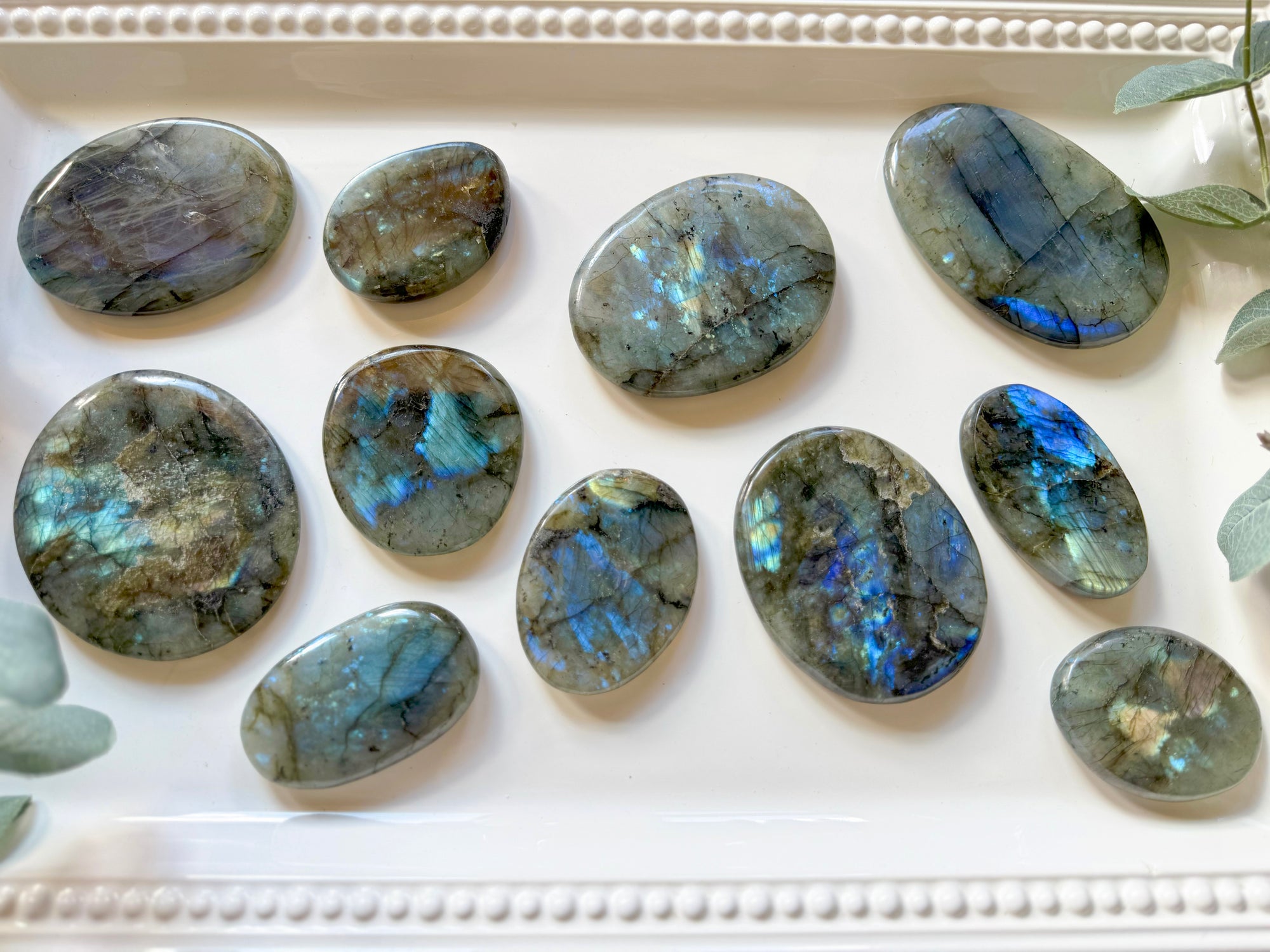 Labradorite Flat Palm Stone