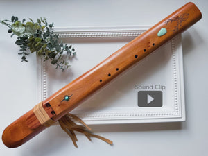 27.5" Hand Carved Mahogany Double Flute || D Note 432 Hz