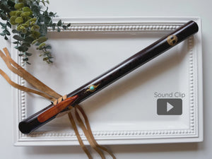 19" Hand Carved Ebony Flute || A Note 440 Hz