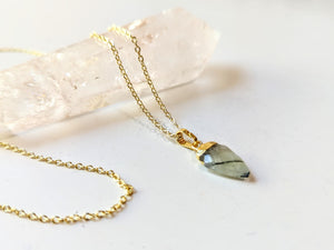 Faceted Arrowhead Gold Necklace