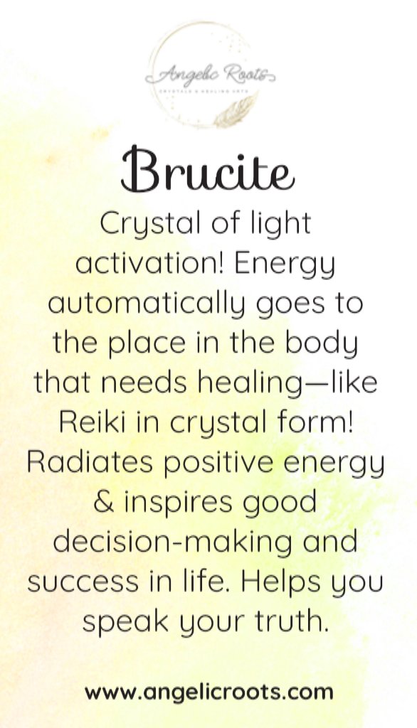 Brucite Crystal Card - Angelic Roots