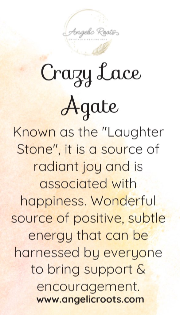 Crazy Lace Agate Crystal Card