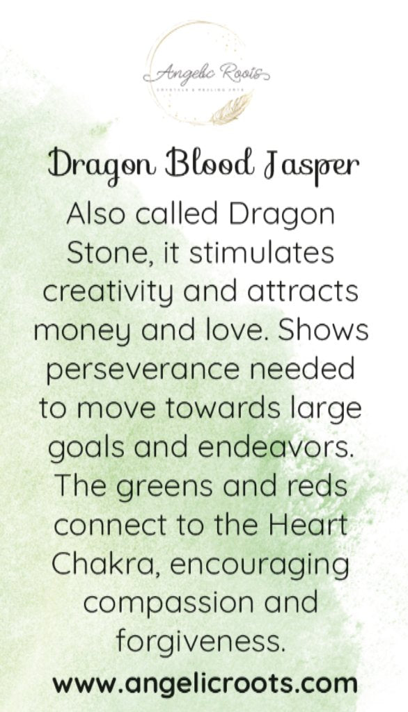 Dragon Blood Jasper Crystal Card - Angelic Roots