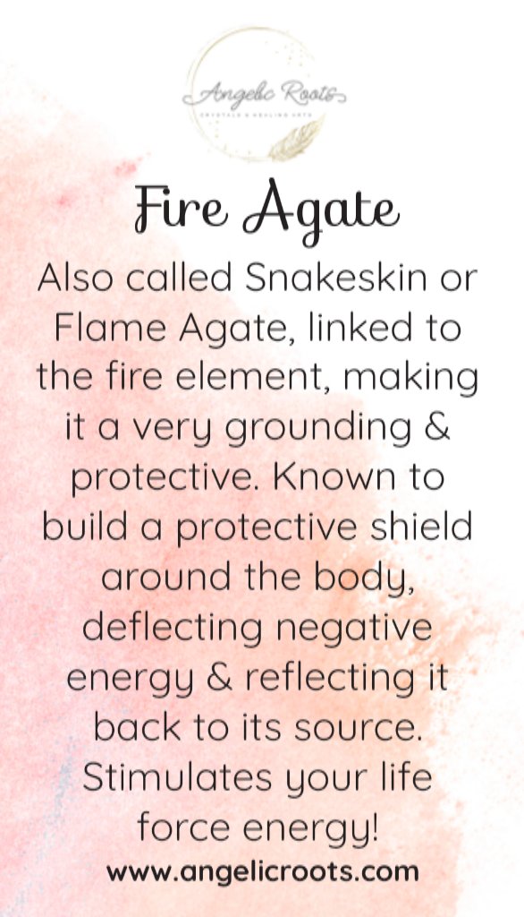 Fire Agate Crystal Card