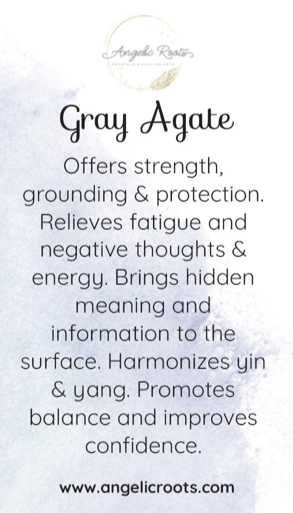 Gray Agate Crystal Card