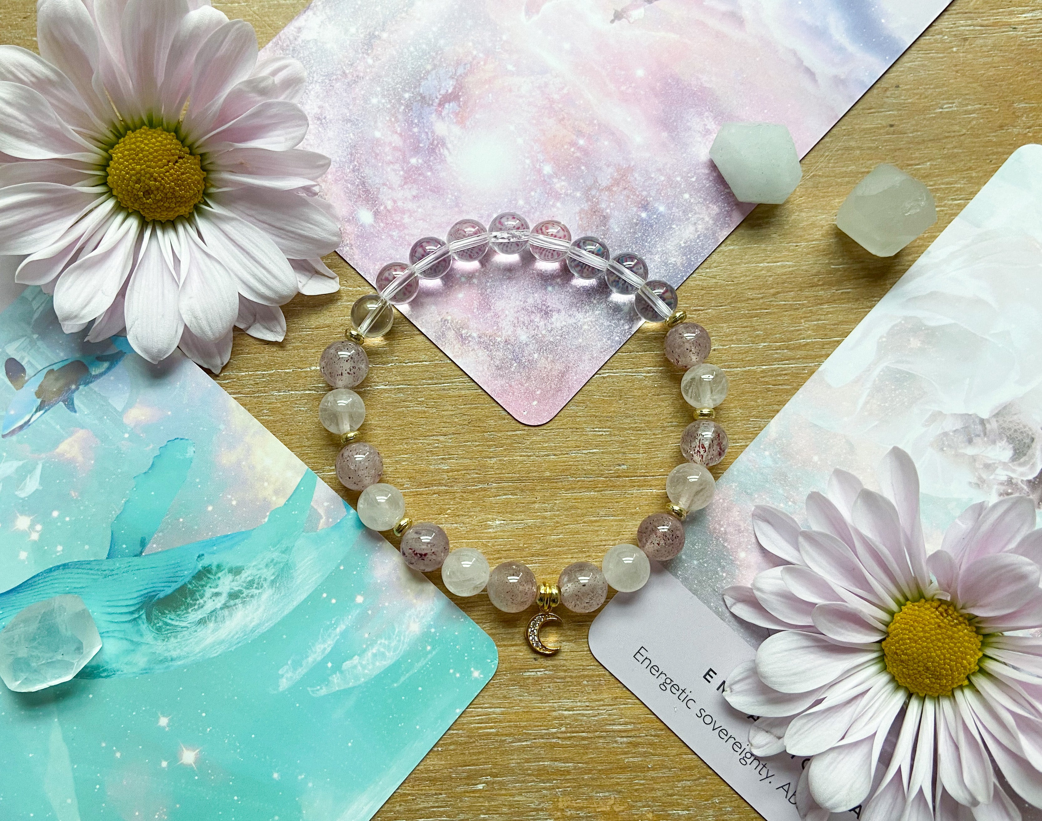 Rose quartz deals and strawberry quartz