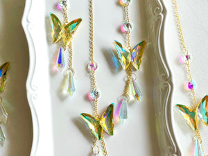 Butterfly Iridescent Rainbow Catcher || Gold