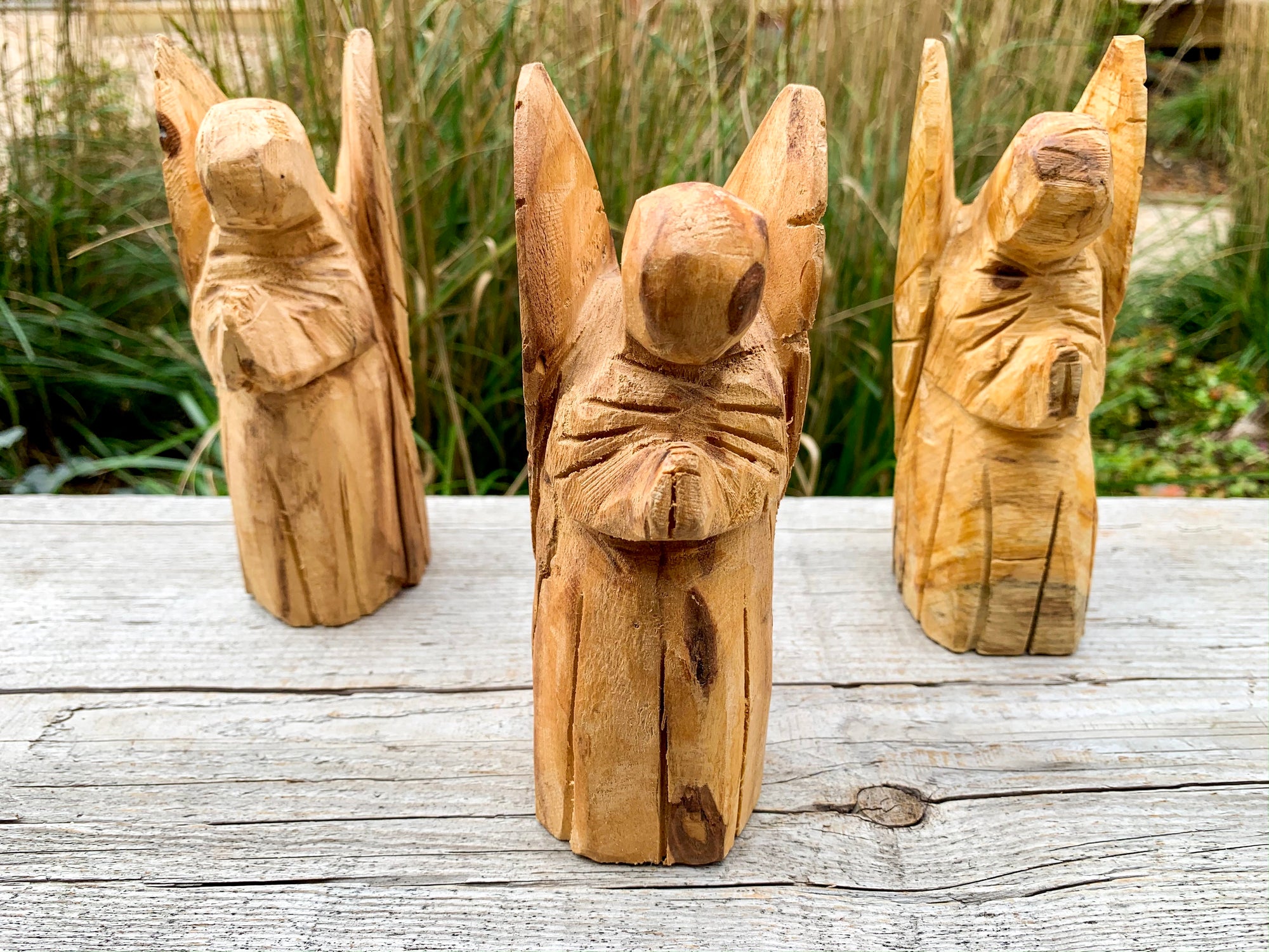 Palo Santo Hand Carved Angel || Large