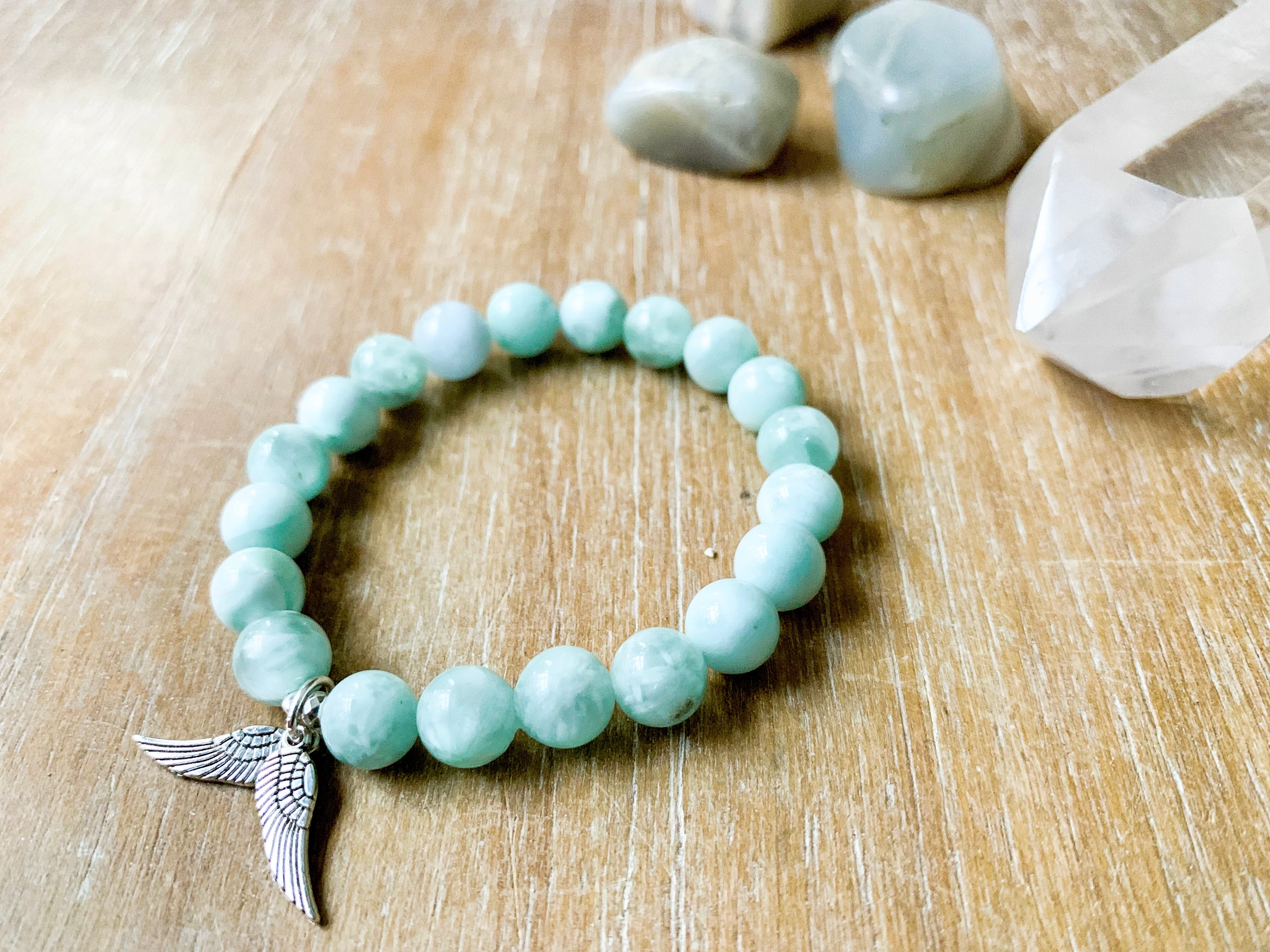 Green angelite store bracelet