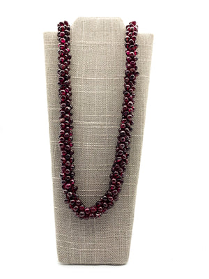 Vintage Garnet Rope Necklace