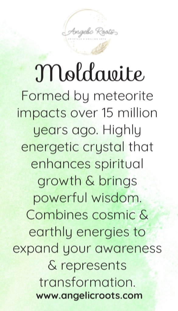 Moldavite Crystal Card