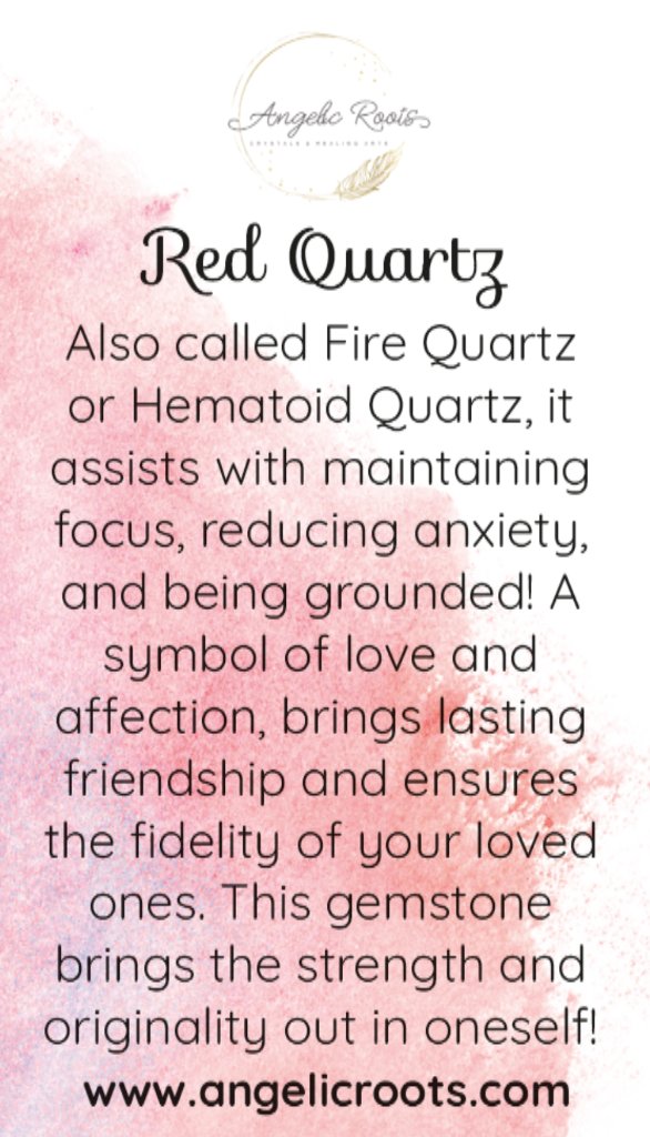 Red Quartz Crystal Card