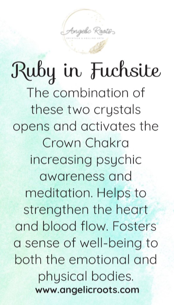 Ruby in Fuchsite Crystal Card