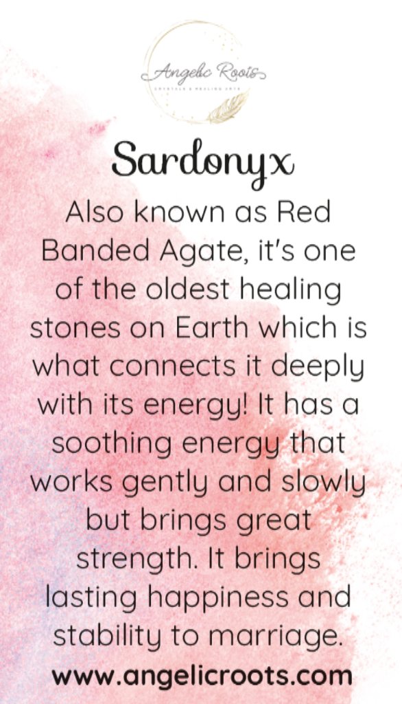 Sardonyx Crystal Card