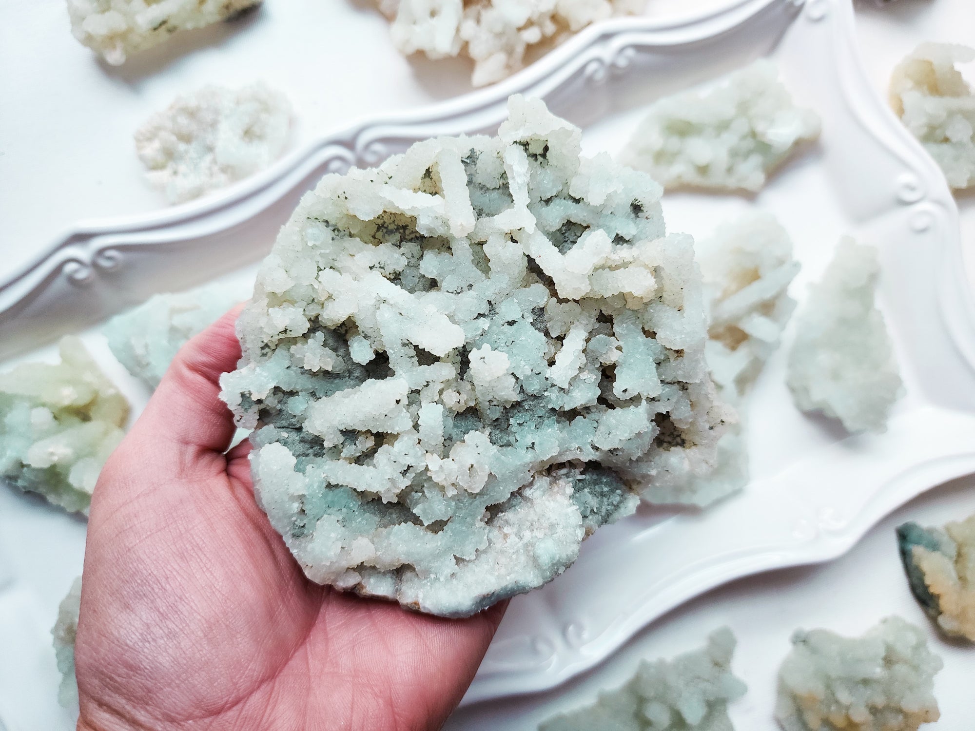 Raw Druzy Prehnite