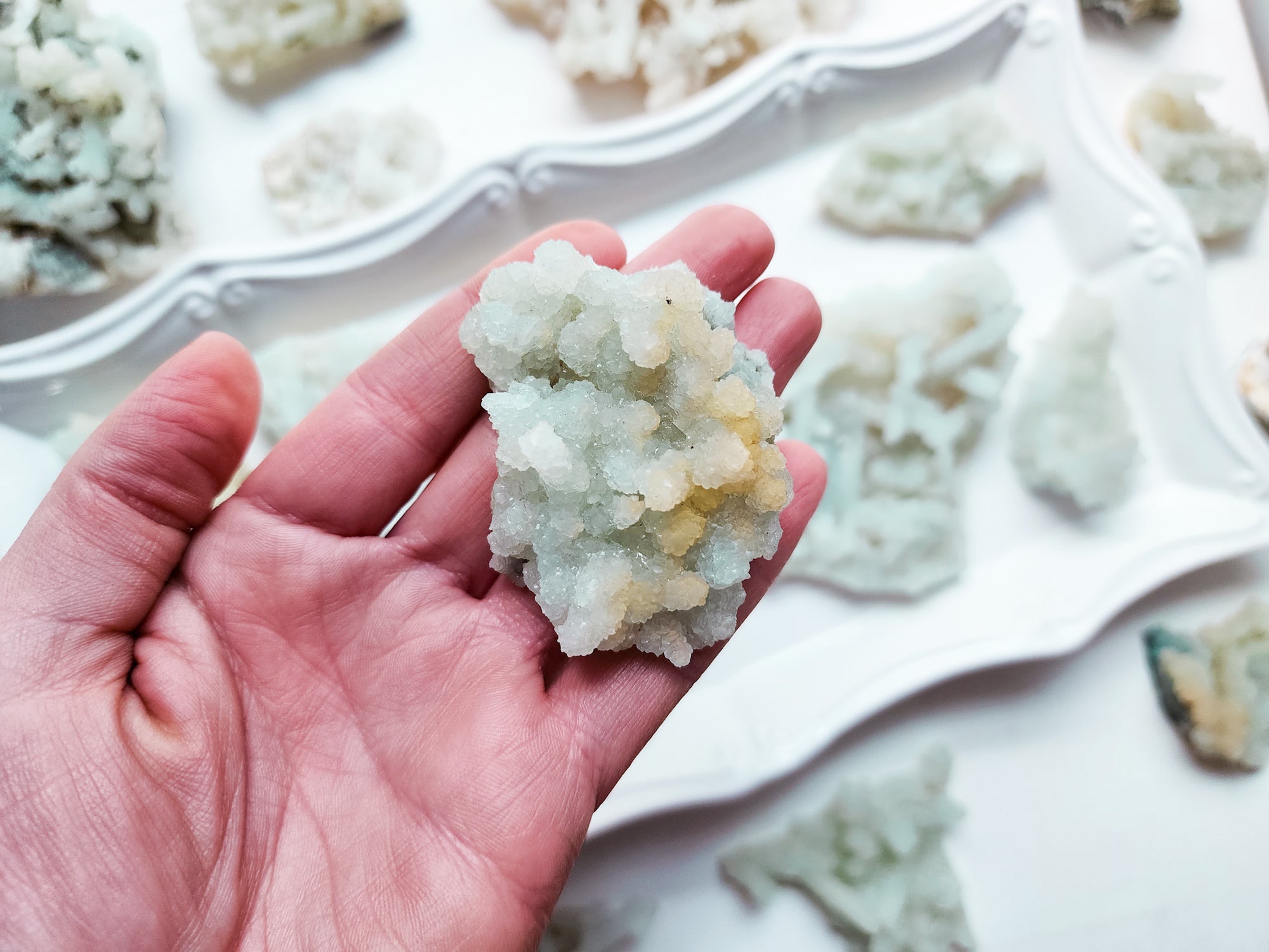 Raw Druzy Prehnite