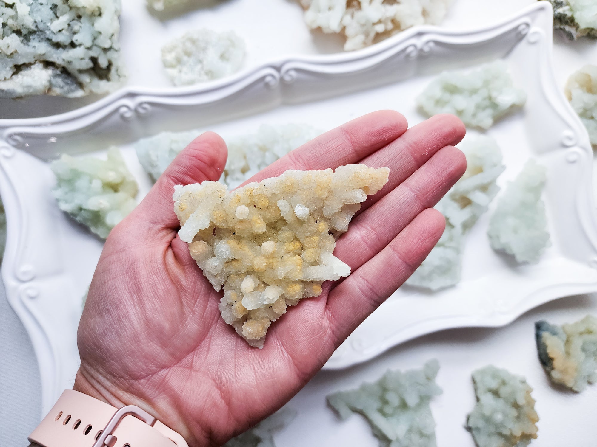 Raw Druzy Prehnite