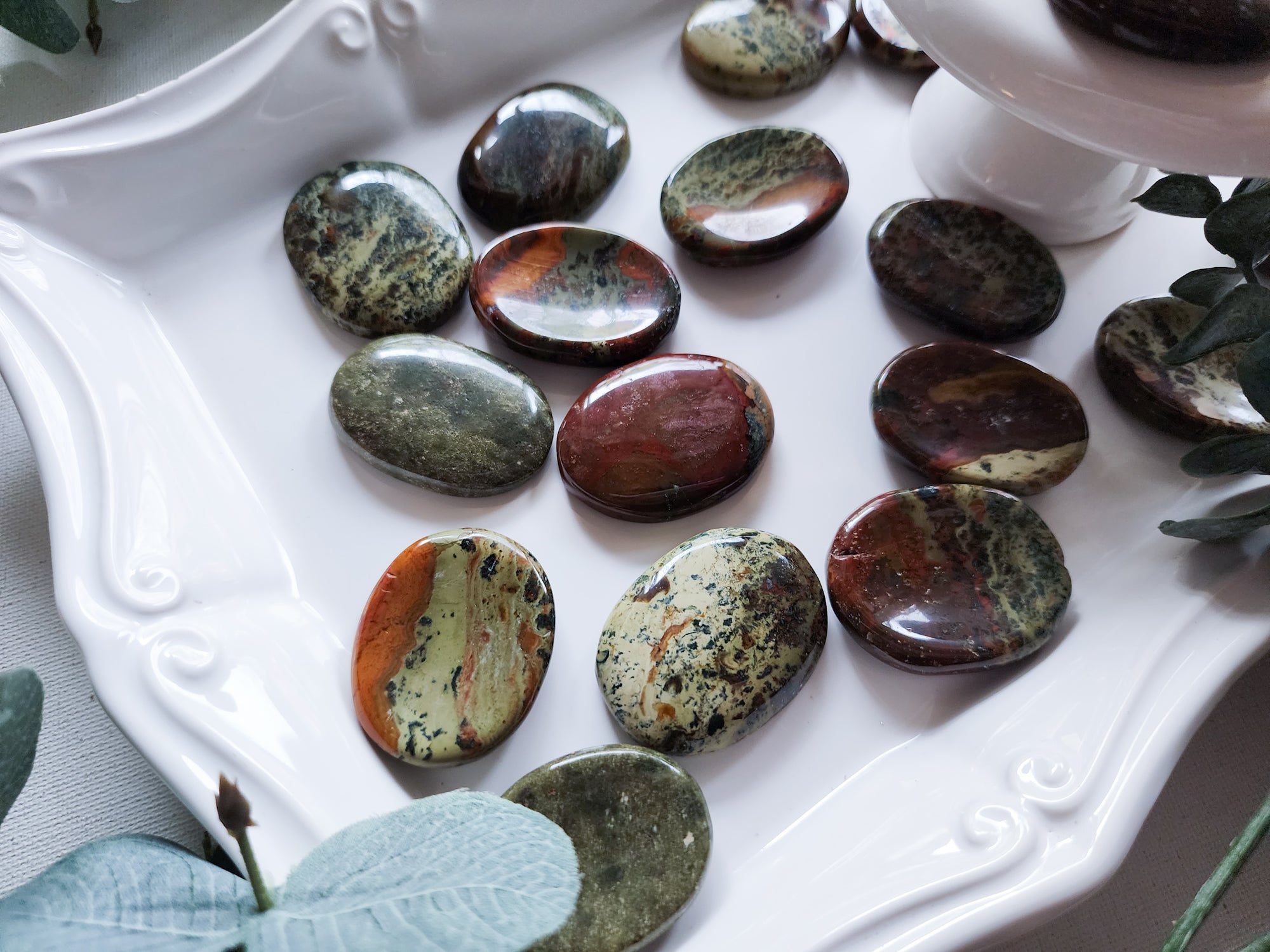 Dragon Blood Jasper Mini Worry Stone