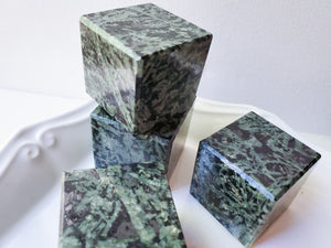 Green Flower Tourmaline Cube