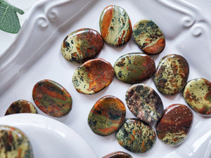 Dragon Blood Jasper Mini Worry Stone