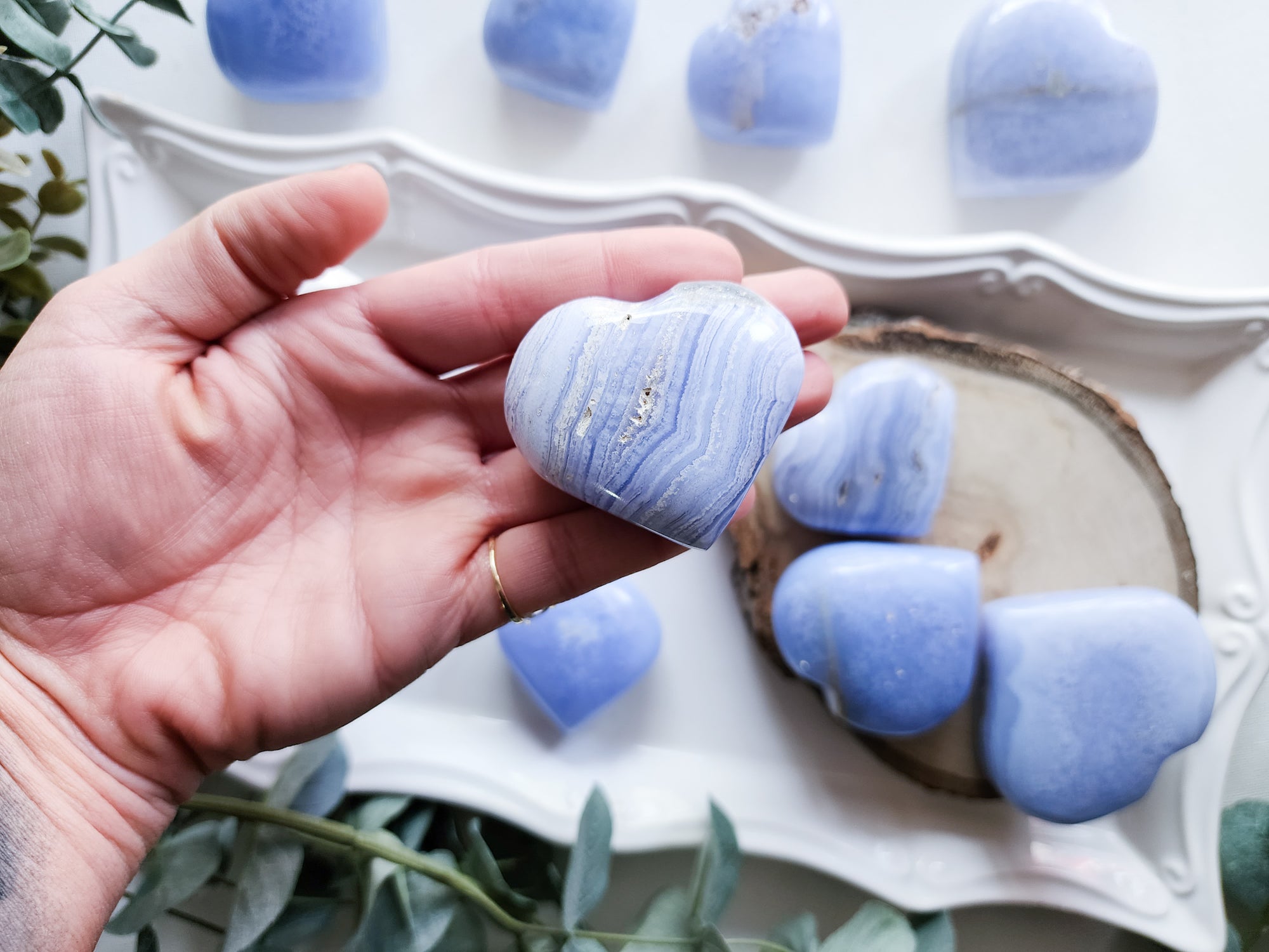 Blue Lace Agate Heart