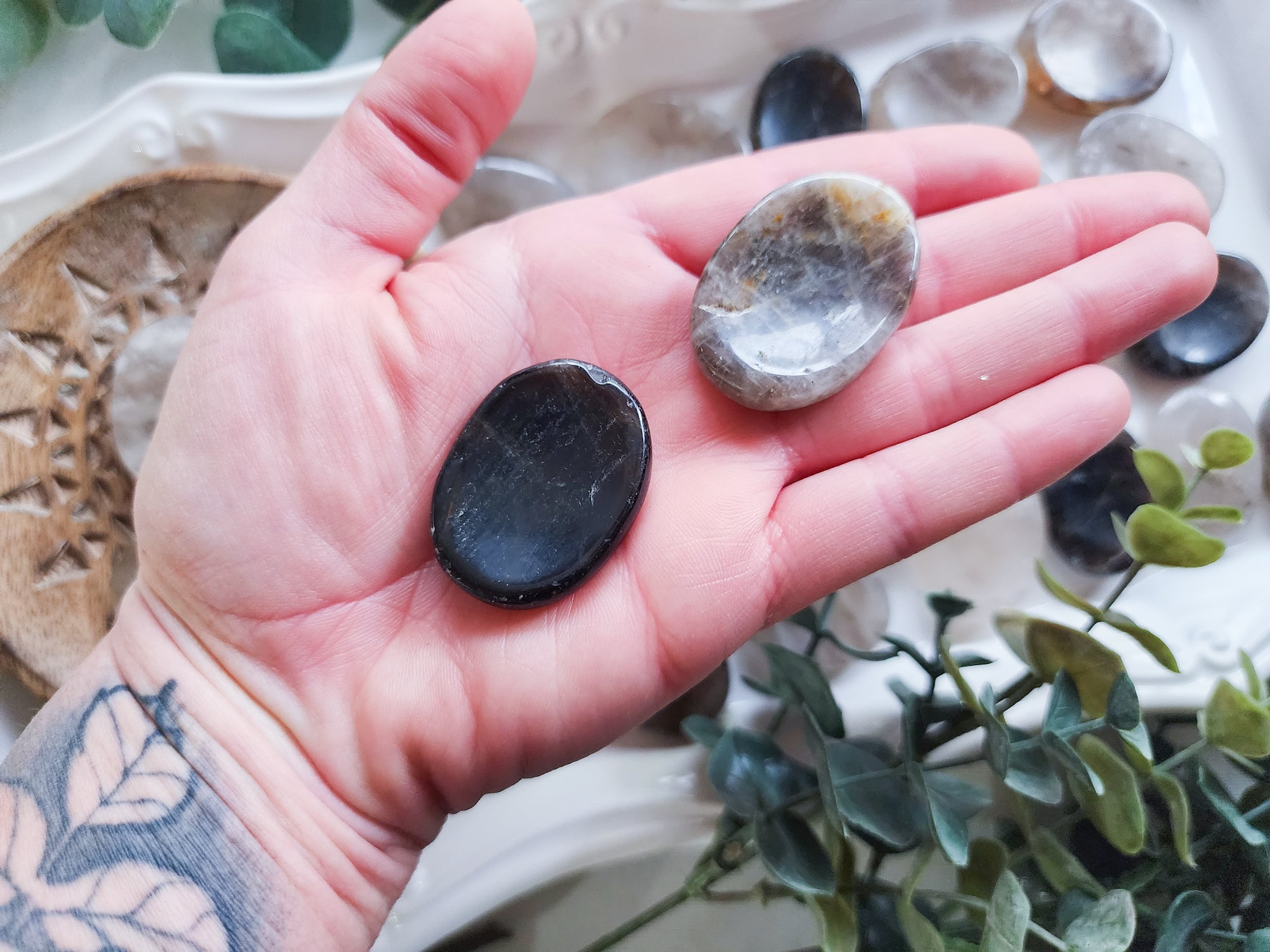 Smoky Quartz Mini Worry Stone