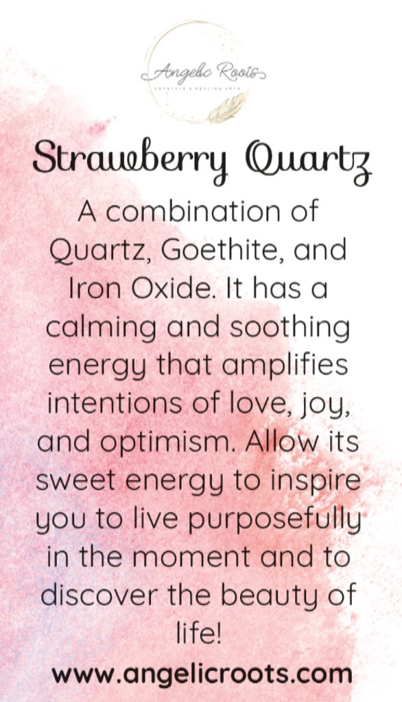 Strawberry Quartz Crystal Card