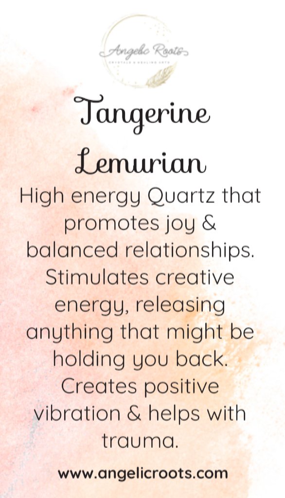 Tangerine Lemurian Crystal Card