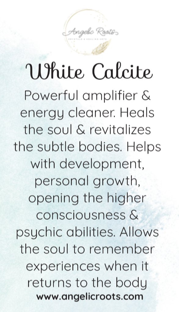 White Calcite Crystal Card