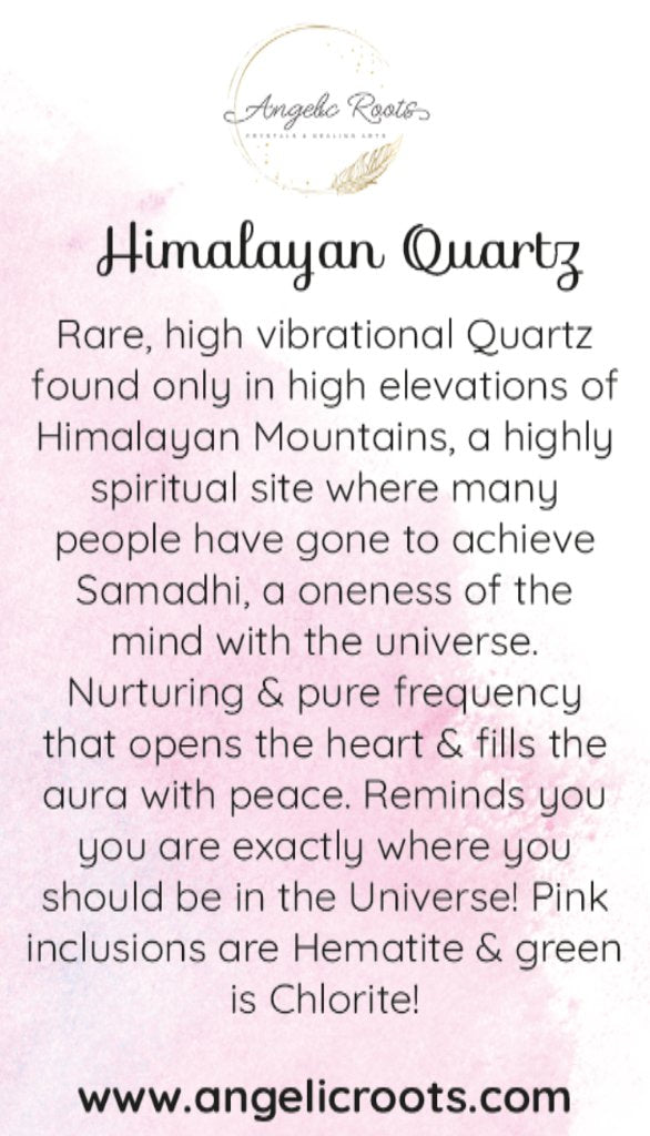 Himalayan Quartz Crystal Card - Angelic Roots