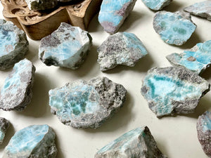 Larimar Raw and Polished